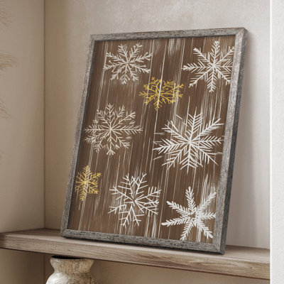 Reproduction d'art encadrée «Christmas Holiday» - bois massif