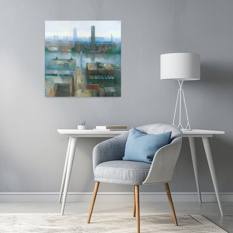 Art contemporain, art urbain contemporain impressionniste, H 24 po x l 24 po