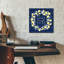  «Live Laugh Love Lemon Wreath» par Elizabeth Tyndall, art mural en verre acrylique, 12 po x 12 po