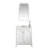 Queen 30" Sink Carrara Engineered Marble Countertop Bath Vanity with Faucet and Mirror-456162633-456162635