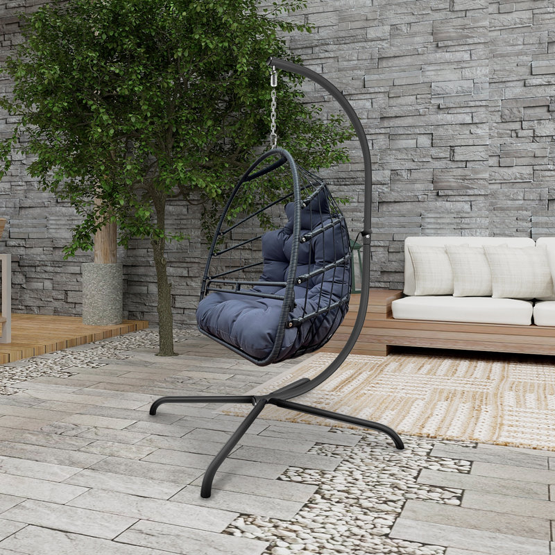 Chaise longue suspendue avec support Kayla
