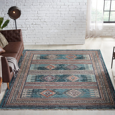 Mathena Aegean Wool Flatweave Hand Knotted Area Rug