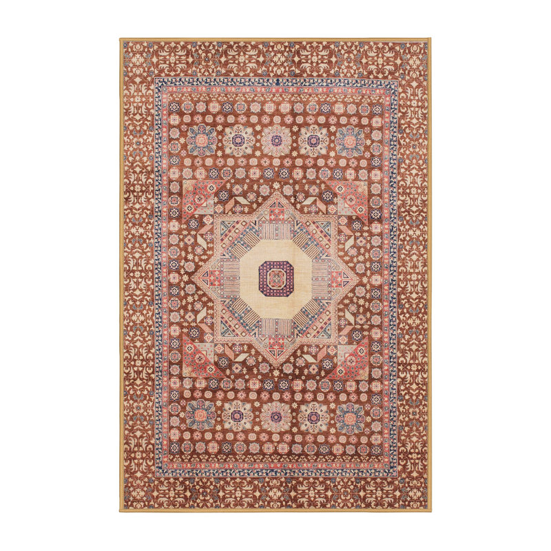 Tapis abstrait à motif abstrait moderne 4012, Rectangle 5 pi x 7 pi