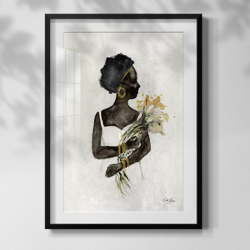 «Soft Inspiration I», reproduction encadrée, Blanc, Papier avec cadre noir