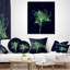 Coussin imprimé floral vert