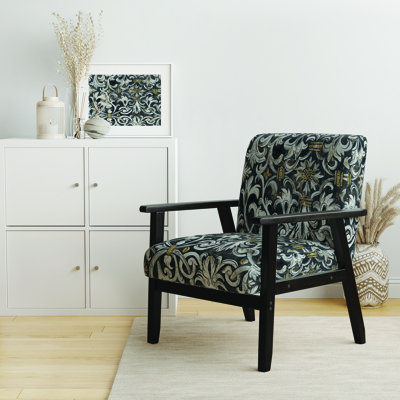 Fauteuil d'appoint rembourré glam doré Makei