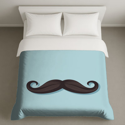 Housses de couette recourbées de moustache noire