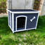 Cabine pour chien en bois 41,7 po - extérieur - preuve et intérieur solide chenil à assembler rapidement en 5 minutes pour les chiens de taille moyenne
