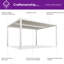 Pergola à persiennes mauve avec ceinture légère Pergola en aluminium blanc avec pavillon rigide et toit rigide imperméable réglable-136261112