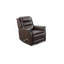 Fauteuil inclinable pivotant en cuir Man Wah Madrid, chocolat-98532497