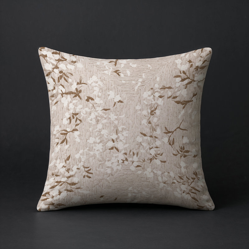 Coussin décoratif intérieur et extérieur Modern, Gris abstrait 192, Carré 18 po