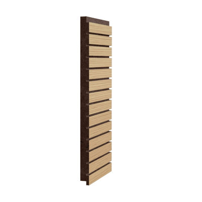 Panneau mural Interbois STRIA en panneau de fibres à densité moyenne noir (2 pièces / paquet) 1/2 po x 8-9 / 16 po x 96 po