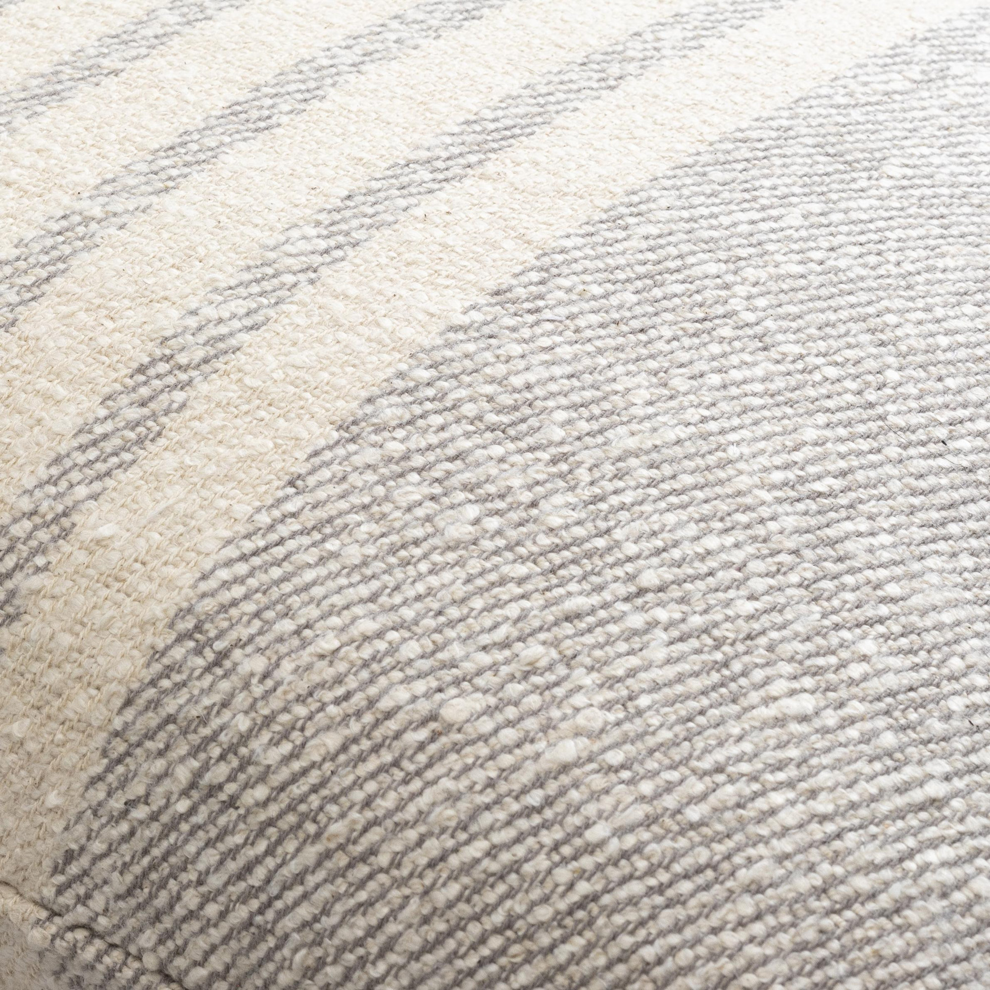 Weldon Striped Cotton Throw Pillow, Ivory, 18" x 18", Pillow Cover Only - No Insert