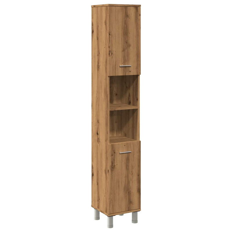 Avrey Freestanding Linen Cabinet, Artisan Oak
