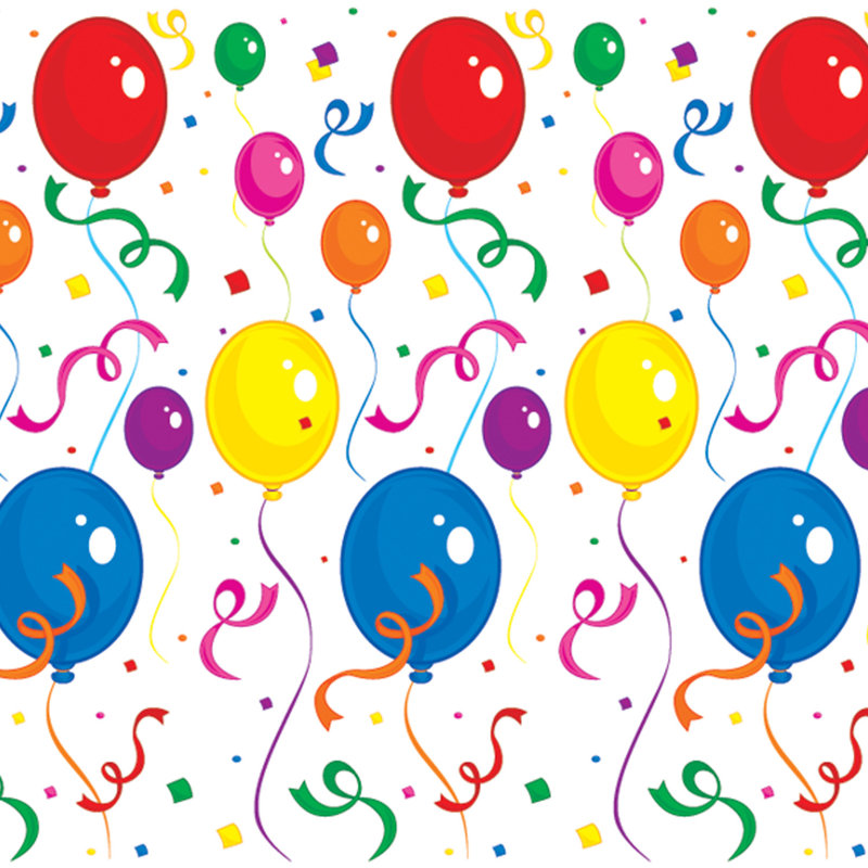 Ballons et fond de confettis