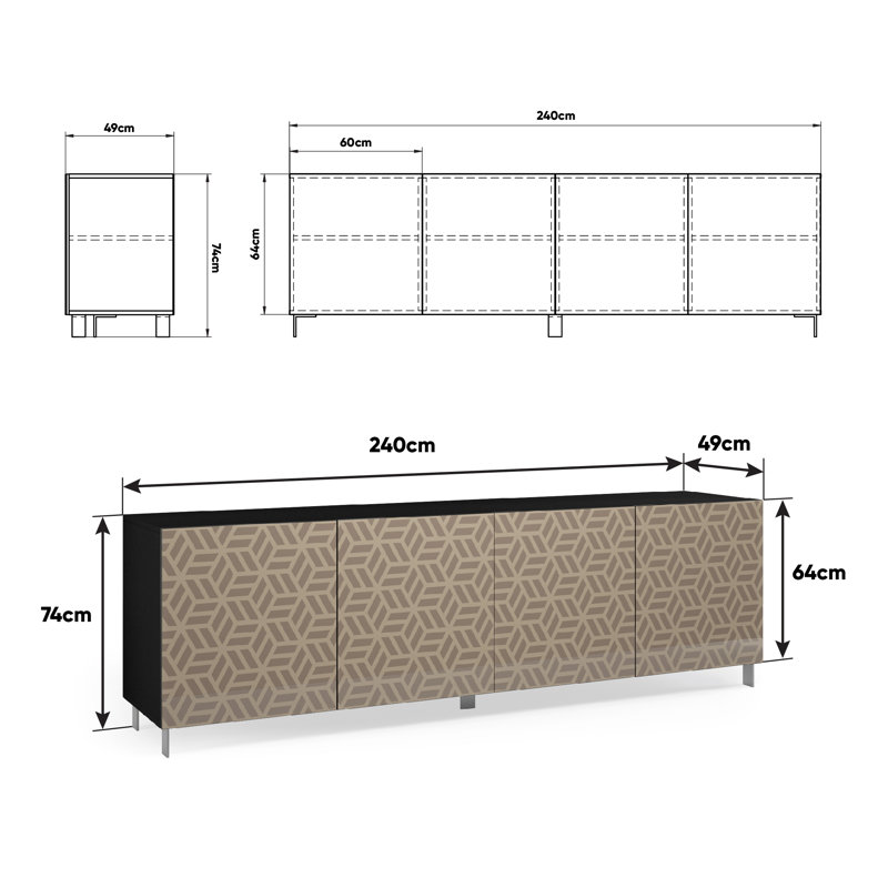 Badgett 4 -Door Accent Cabinet