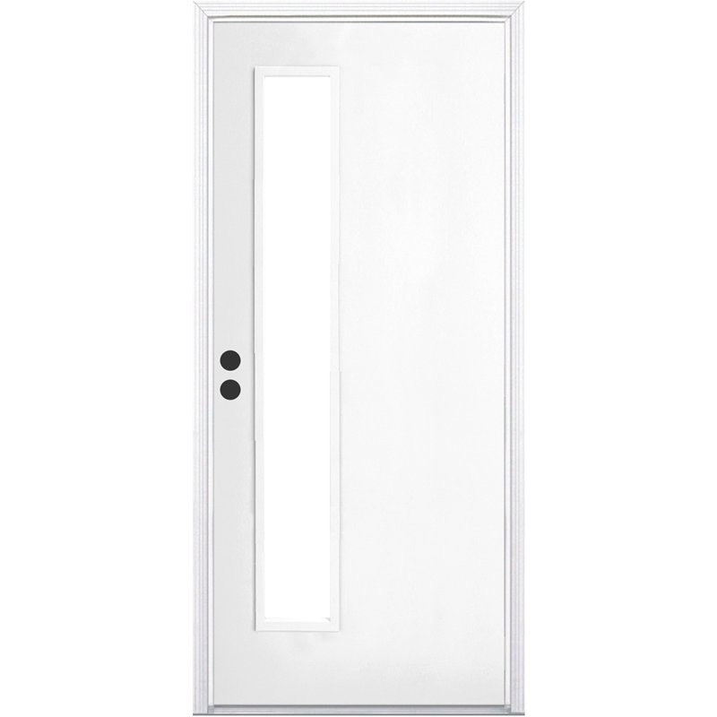 Porte d'extérieur Smooth Smooth, Noir, Côté droit