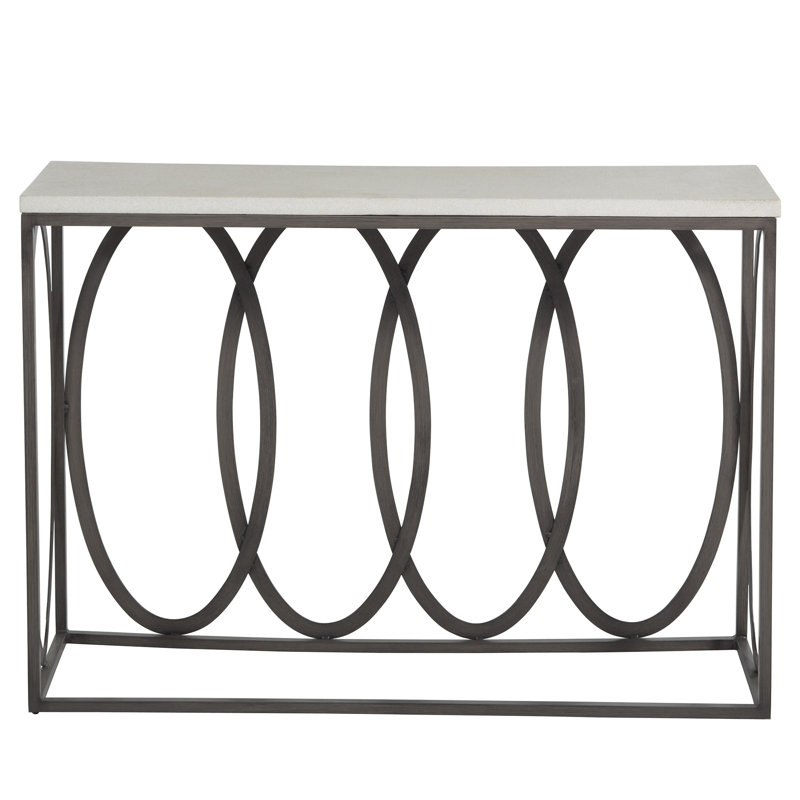 Ella Outdoor Buffet and Console Table, Charcoal/Travertine Superstone