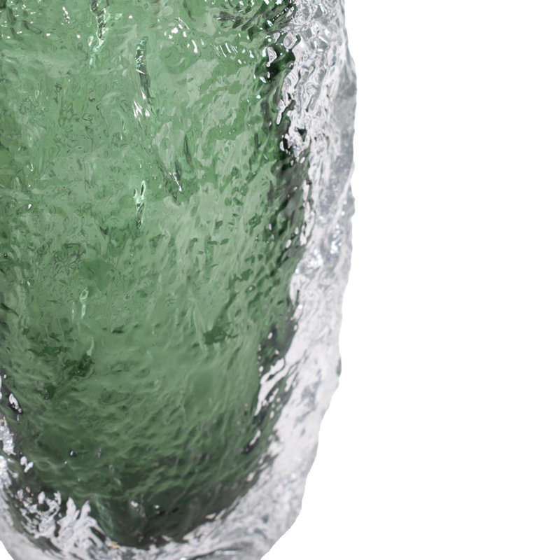 Hosmer Crystalized Glass Vase- Medium