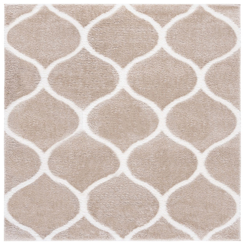 Tahoe Shag Performance Geometric Rug, Square 6'7"