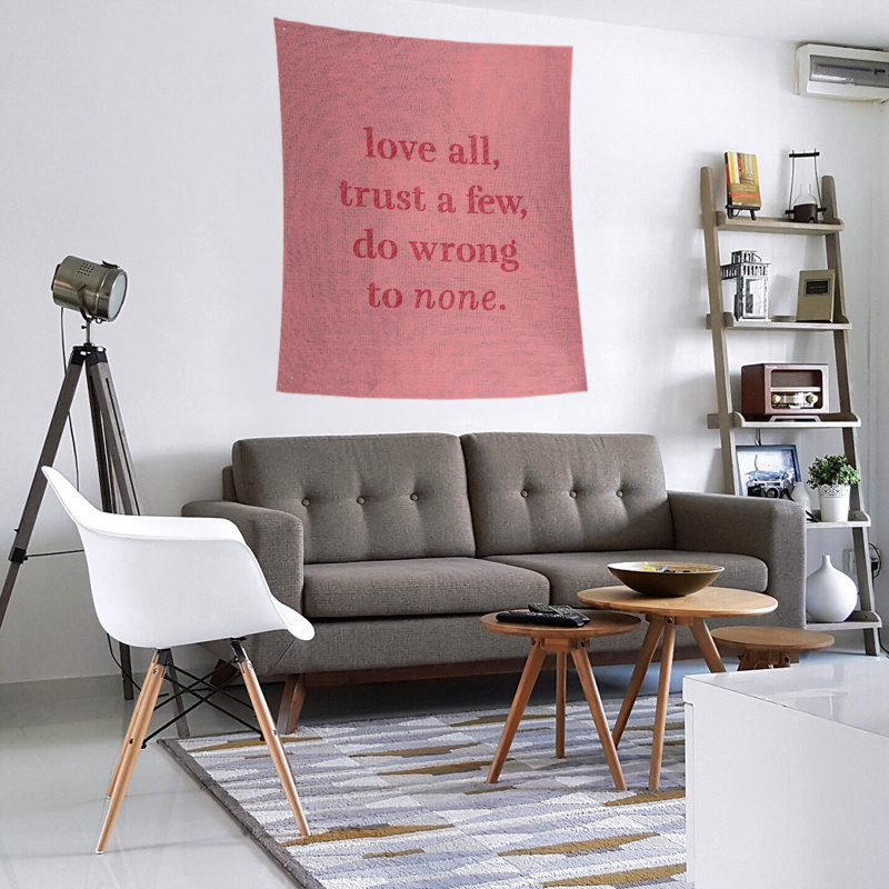 Tapisserie de polyester, pas de citation erronée, H 27,5 po x l 37,5 po, Rouge