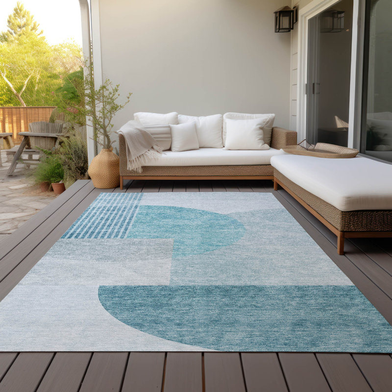 Melania Flatweave Abstract Indoor / Outdoor Rug, Rectangle 3' x 5'