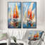 "Voiliers abstraits" - 2 pièces sur toile-1674097314-1674097318