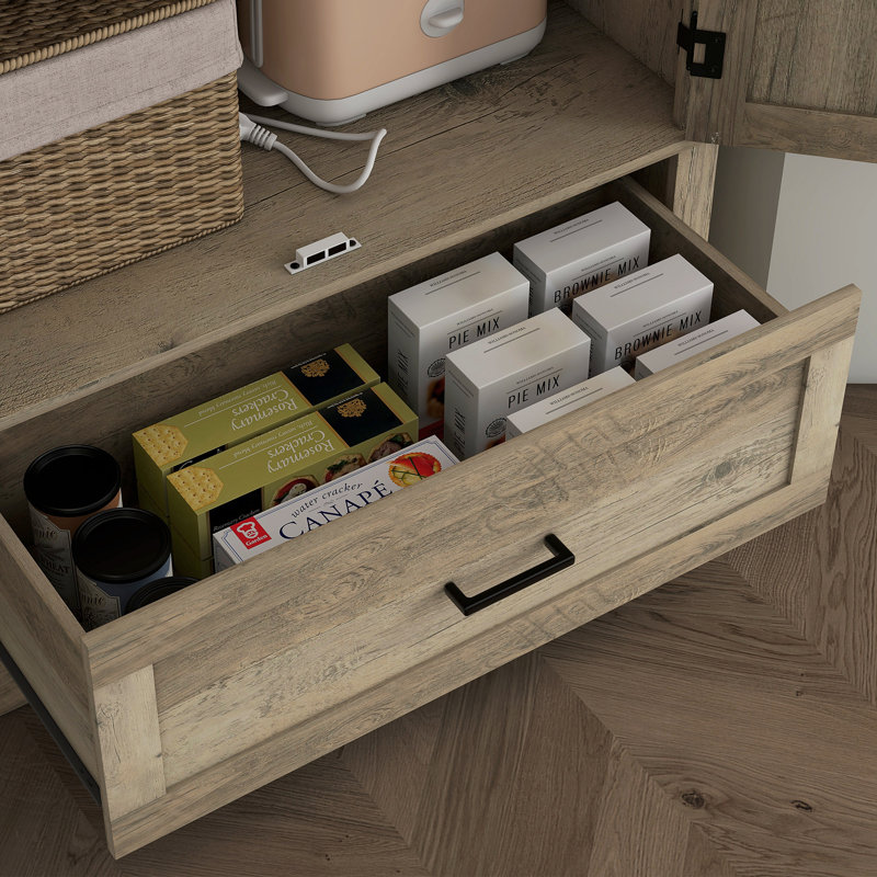 Armoire de rangement de 69 po de hauteur avec tablettes réglables, gris