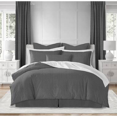 Ross Dove Gray Standard Cotton Comforter Set The Twillery Co. Size: Full Comforter + 2 Standard Shams