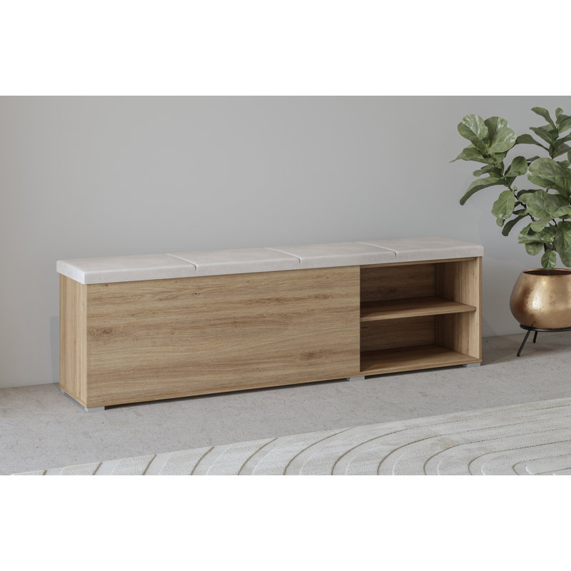 Parmveer Velvet Upholstered Storage Bench