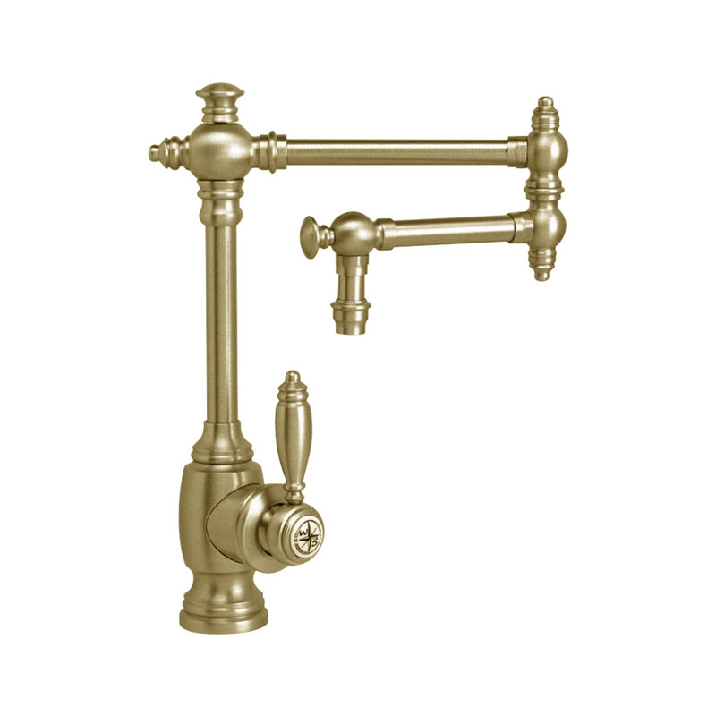 Towson Kitchen Faucet - 18" Articulated Spout, Antique Brass