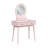 Pink Vanity Dresser Set With Mirror, Stool, And Storage Drawers For Bedroom | Gift Idea-101789374