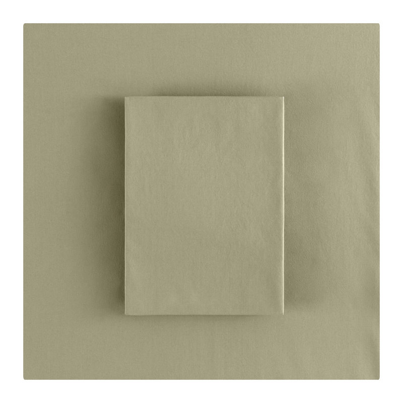 Ensemble de draps en coton biologique, Ensemble de draps pour lit double avec 2 taies d'o, Rose