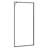 Fixed Glass Shower Panel, 34 x 73.6 in Full-Framed Fixed Shower Screen, 5/16 in Thick Clear Tempered Glass Door with Bottom Seal Strip and Hardware, Easy to Clean, for Bathroom, Matte Black