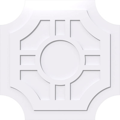 40"OD x 12"C x 1"P Haus Architectural Grade PVC Contemporary Ceiling Medallion