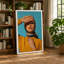 Contemplation in Blue Modern - Wrapped Canvas-62596362-62596365