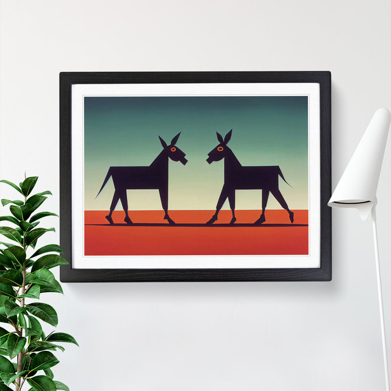Abstract Donkey Art Vol.2 - Framed Print, Black, 46cm H x 64cm W x 2cm D