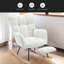 Chaise berçante en tissu avec repose-pieds Teddy-745856772