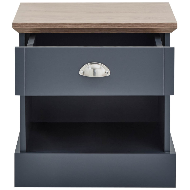 Brielle 45cm W Bedside Table, Slate Blue