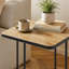 Table d'appoint en travertin et noir