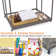 Pool Towel Rack,Outdoor Pool Storage Rack With Rattan Base And 5 Towel Bars,Pool Float Storage With Compartments, Store Buoys, Pool Floats, Swimming Rings, Suitable For Outdoor/Indoor