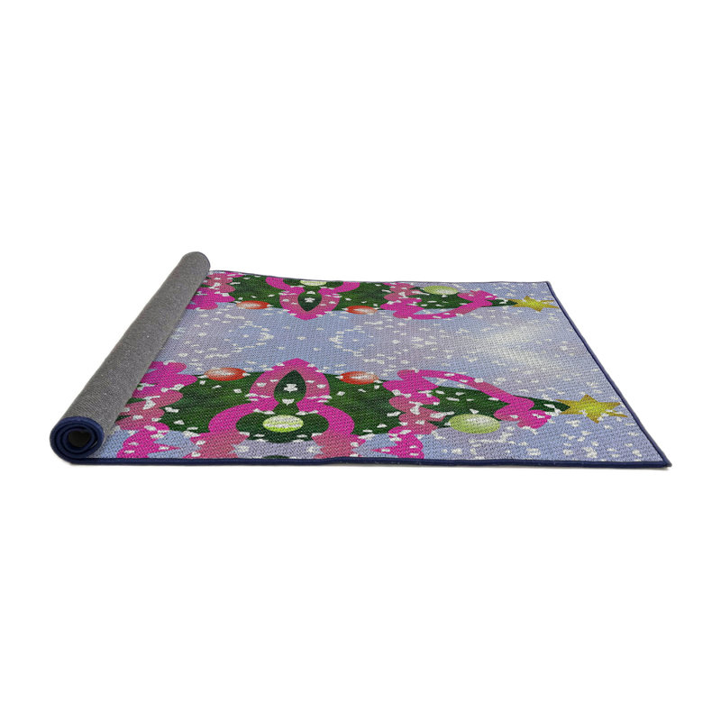 Rose/vert Tapis décoratif pheeney, Rond 6 pi