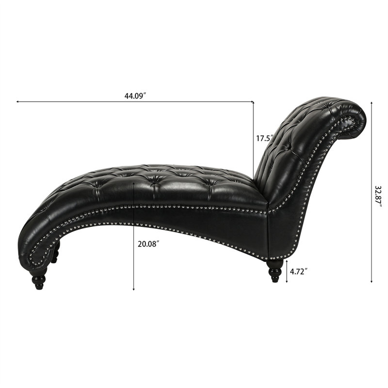 Méridienne Aalijah, Polyuréthane noir
