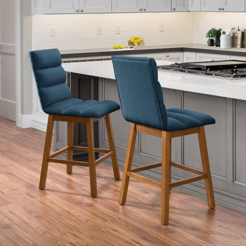 Tabouret de comptoir 26,75 po Aodhi, Bleu marine