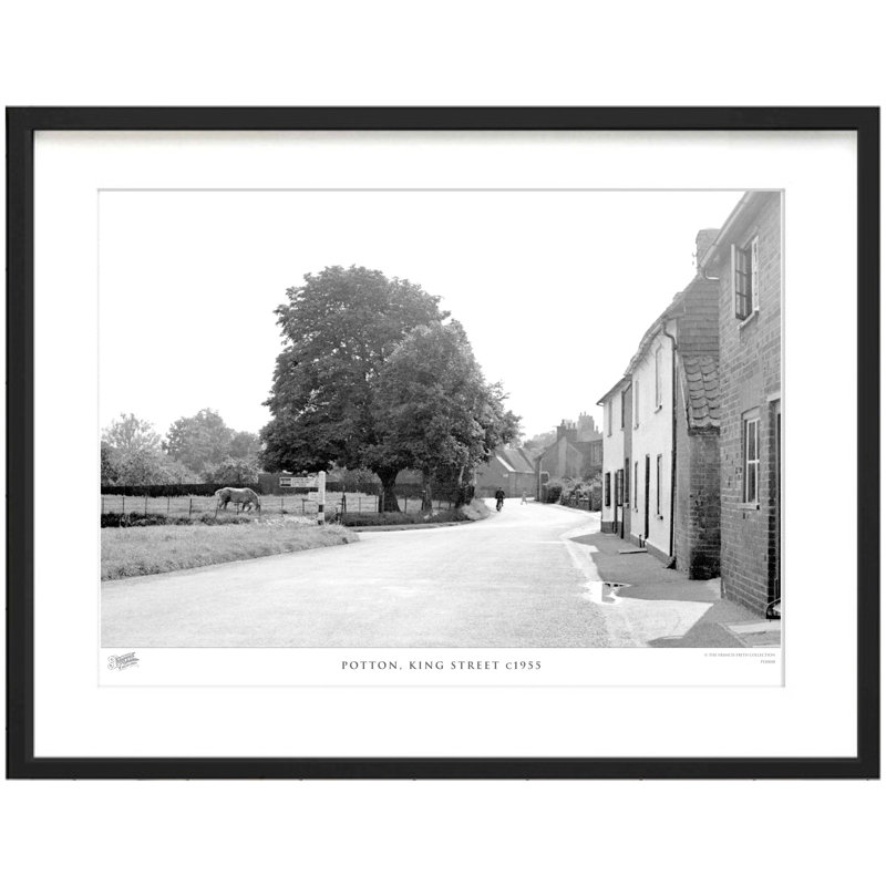 Potton, King Street C1955 - Single Picture Frame Print, 45cm H X 60cm W x 2cm D