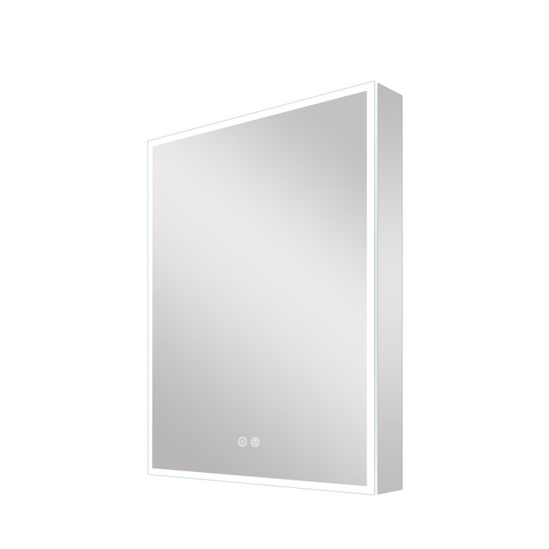 Azamat 30"H Recessed or Surface Mount Frameless LED Medicine Cabinet With  Adjustable Shelves, 30" H x 20" W x 4.63" D