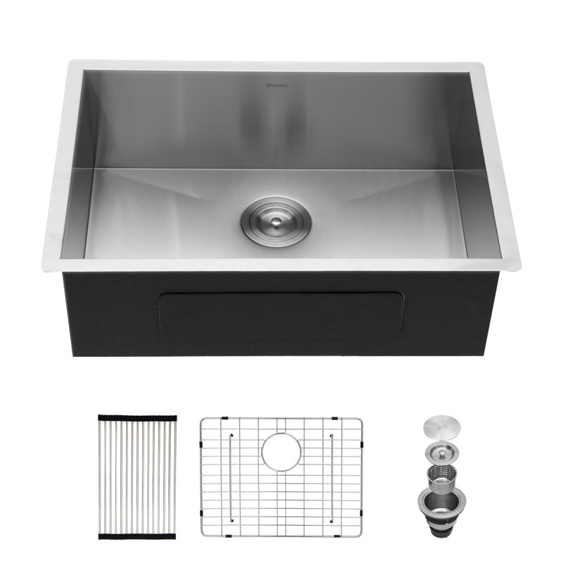 26'' L Single Bowl Stainless Steel Kitchen Sink