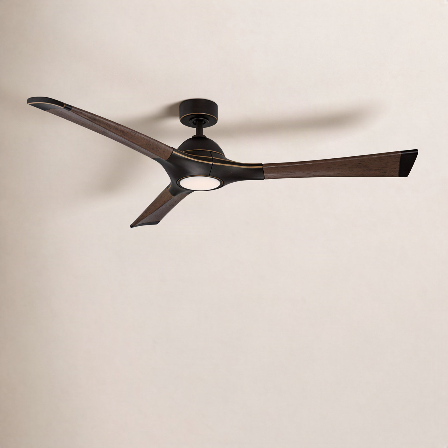 Woody Smart Ceiling Fan with LED Light Kit, 60", Oil Rubbed Bronze/Dark Walnut, 2700K