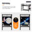 Lit superposé avec échelle et garde-corps haut, capable de se diviser, lit superposé en métal, espace de rangement, silencieux, taille simple sur simple, noir