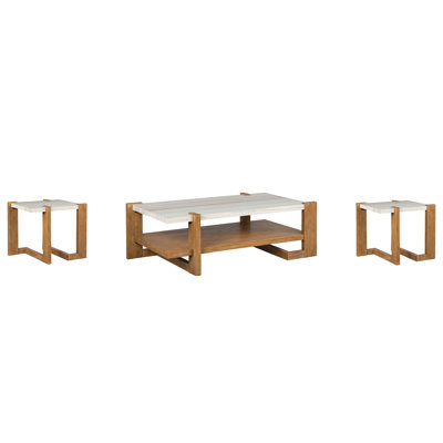 Table basse rectangulaire avec 2 tables de bout Neumann